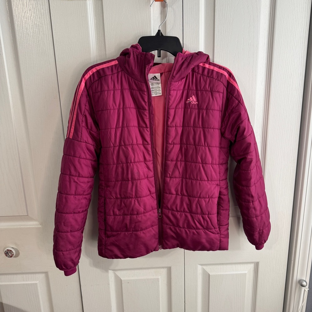 Adidas power berry puffer jacket‎ size large 14